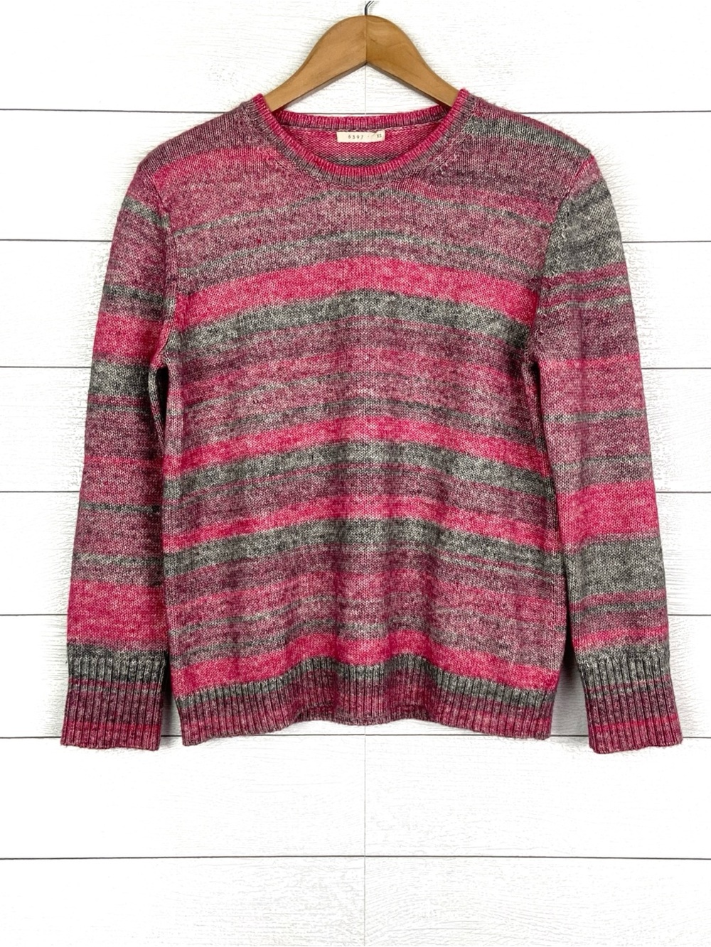 6397 Sweater Cotton Wool Cashmere Pink Spacedye XS